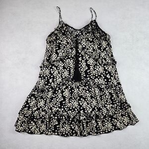Zara Black and Floral Print Dress